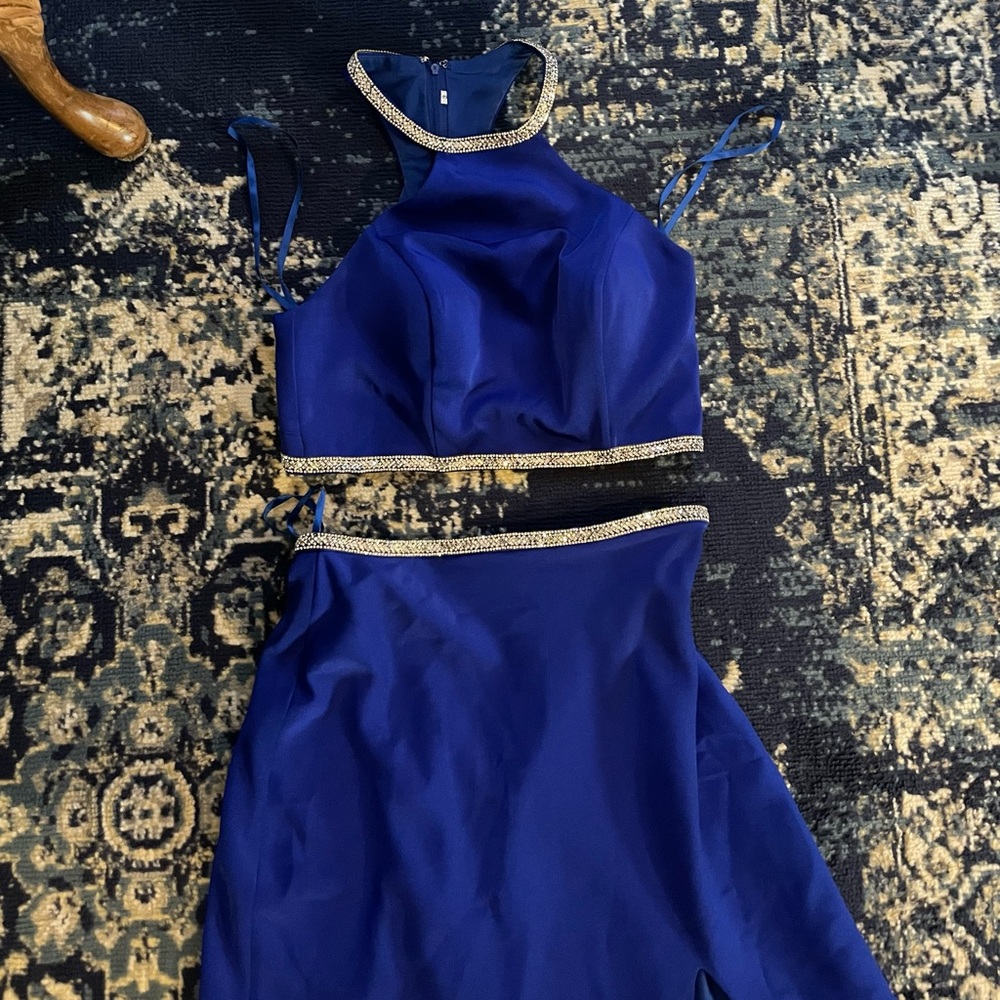 Royal blue La Femme dress